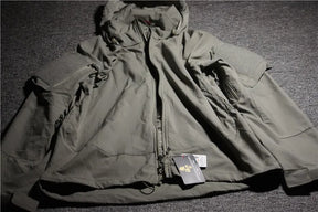 Tactical Nylon Soft Shell Zipper Coat WIth Hood