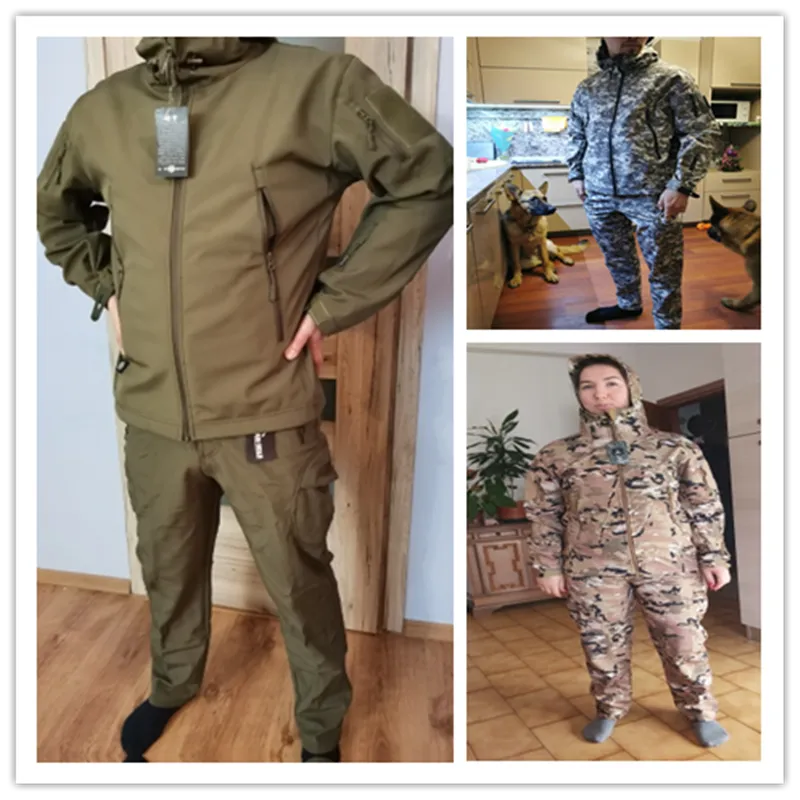 Softshell Camouflage Waterproof Jacket & Cargo Pants