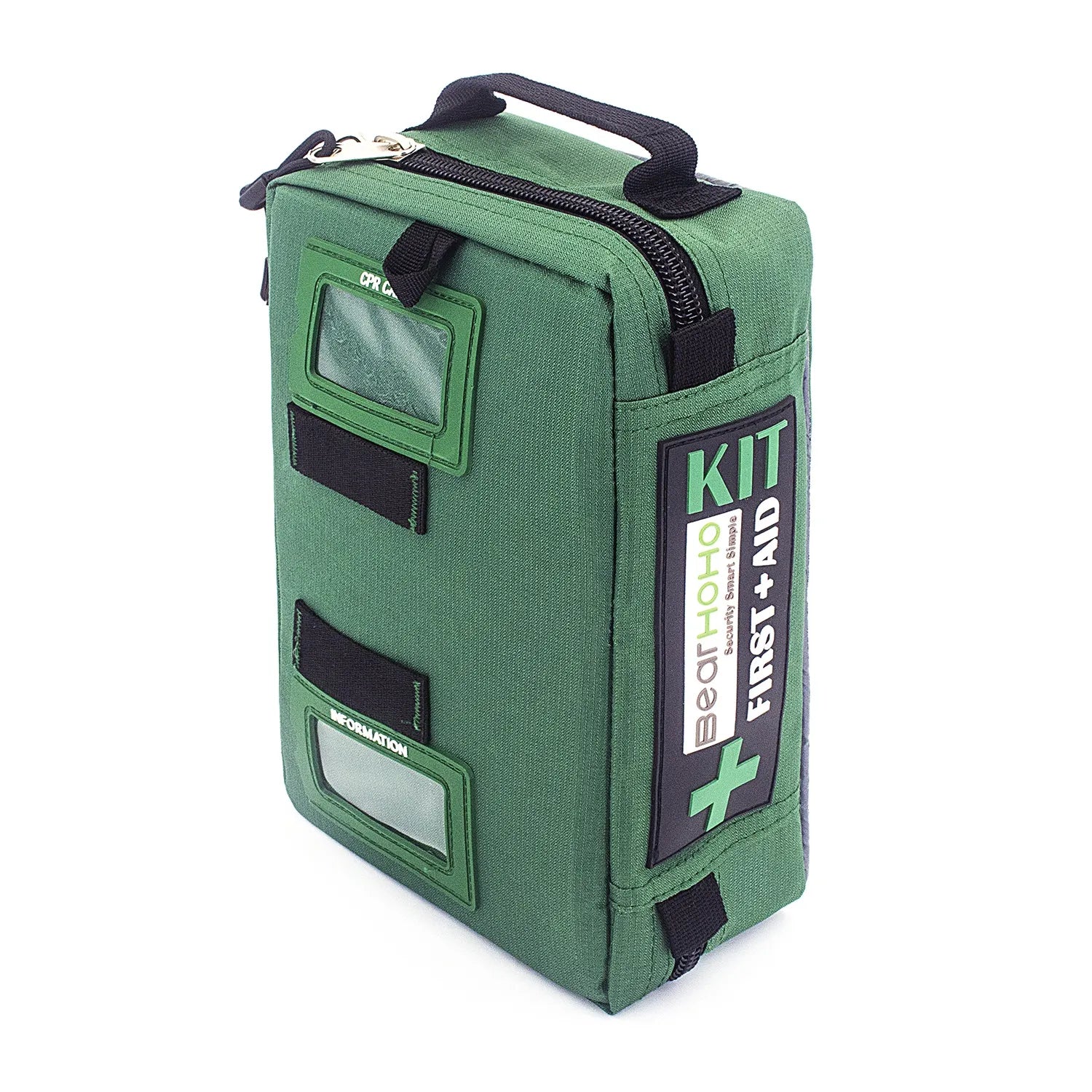 Emergency Medical Rescue Bag EMS First Responder on Call Highland Trauma Bag W/Reflectors - Highly visible forest green color 165 pieces