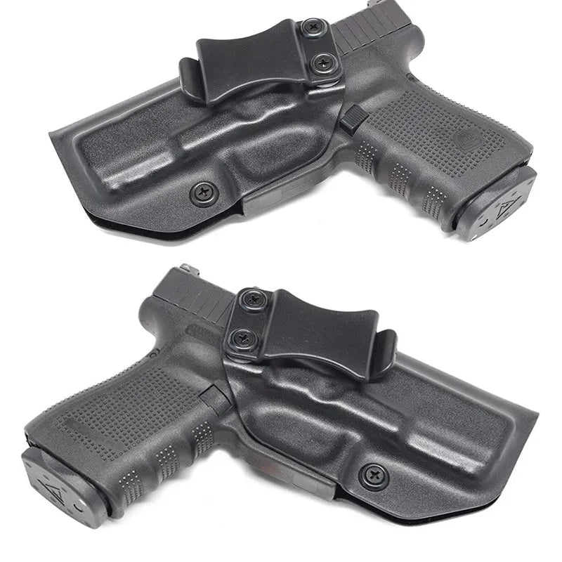 IWB Kydex Holster Fits: Glock 19 19X 25 44 45 (Gen 1 2 3 4 5) & Glock 23 32 (Gen 3 4) - Inside Waistband Concealed Carry Holster for G19 G19x G23 G25 G44 G45 9mm (Black, Right)