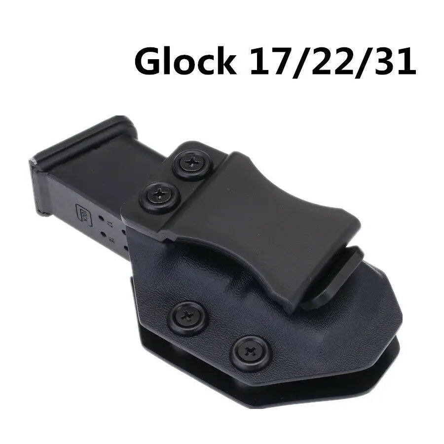 Mag Holster for Glock 17 for Concealed Carry IWB KYDEX Mag Pouch Fit for 9mm.40 Single Stack with Adjustable Cant and Left/Right Options
