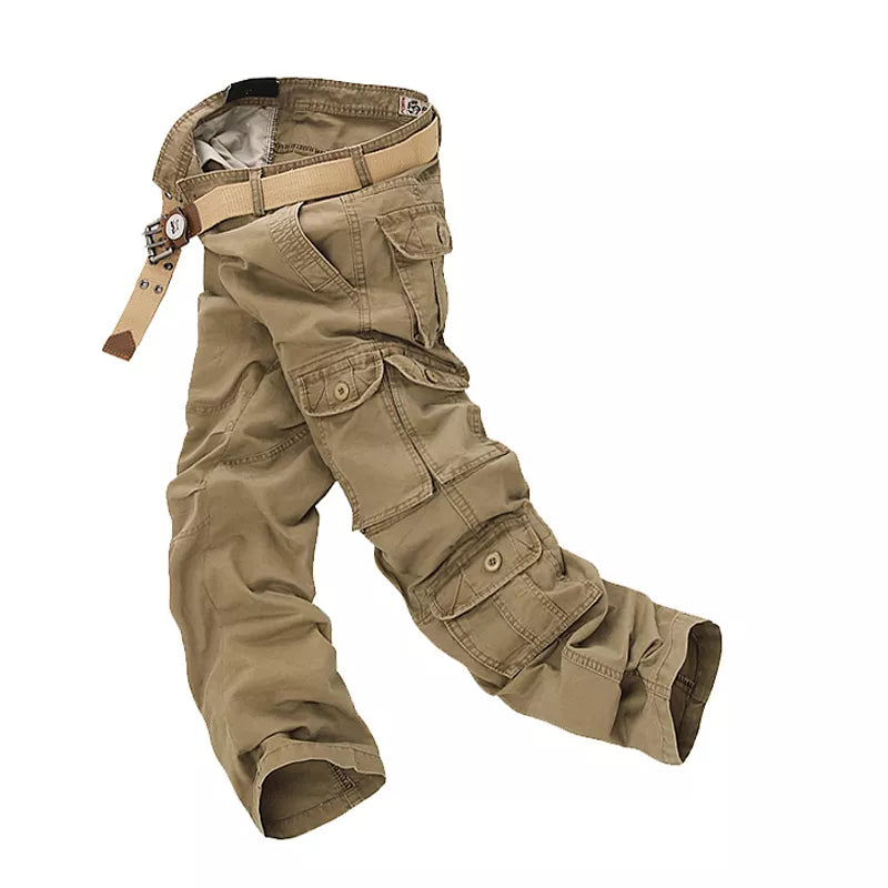 Men's Casual Cargo Pants Military Army Camo Pants Combat Work Pants with 8 Pockets Outdoor Men's Scratch-Resistant Pants Four Seasons Hiking Climbing Tactical Trousers