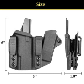 IWB Kydex Holster Compatible with Taurus G2C/ G3C, G2 PT111/PT140, Inside Waistband Concealed Carry Holster with Mag Holder, Sidecar Holster, Adj. Retention