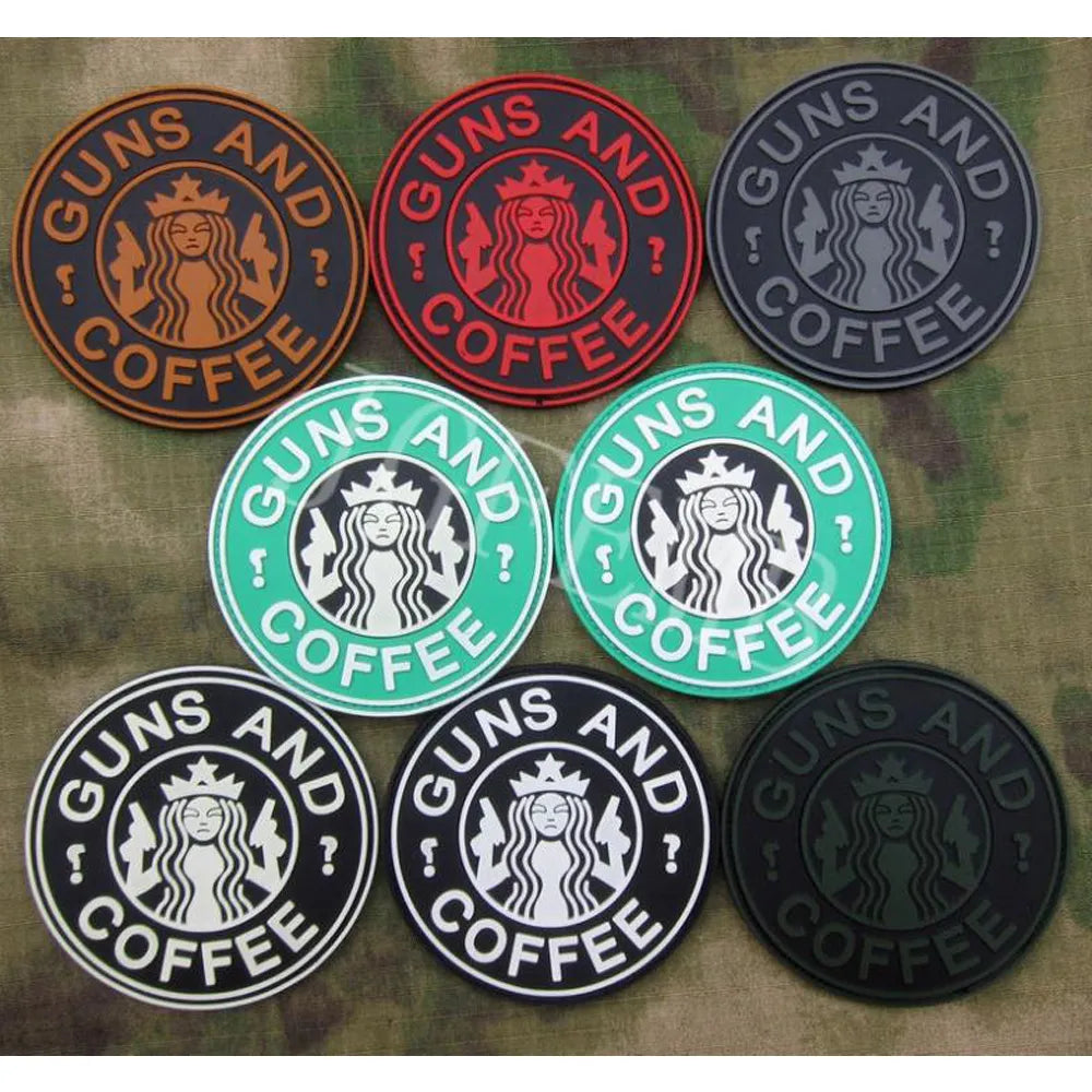 Tactical Gun And Coffee Morale Patches
