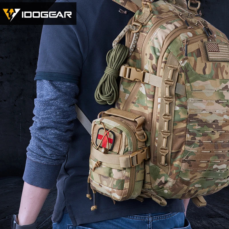 IDOGEAR Tactical Pouches MOLLE Pouch Medical Utility Bag Medical EMT EDC First Aid IFAK Pouches 500D Nylon Water-Resistant