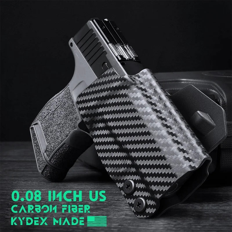 Sig Sauer P365 SAS (IWB) Inside Waistband Kydex Carry Holster | Posi Click Ready | IWB Concealed Kydex Holster | Carbon Fiber or Kydex | Black