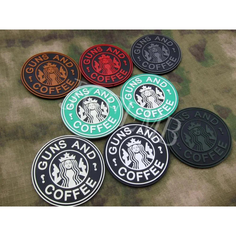 Tactical Gun And Coffee Morale Patches