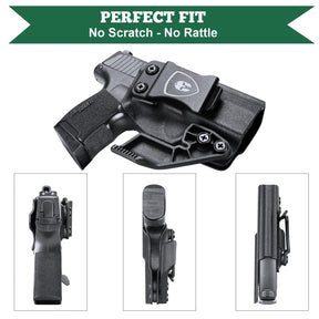 Sig Sauer P365 W Claw (IWB) Inside Waistband Kydex Covert Carry Holster Posi Click Ready IWB Concealed Kydex Holster Carbon Fiber or Kydex Concealed Black