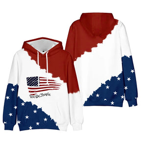 Men's Outdoor American Military Tactical Hoodie Retro Distressed American Flag Print Pullover Hooded Sweatshirt Vintage Hoodies & Sweatshirts