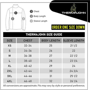 Thermal Shirts for Men Long Sleeve Thermal Compression Shirts for Men Base Layer Cold Weather Traditional Long Johns Thermal Long-Sleeve, Men